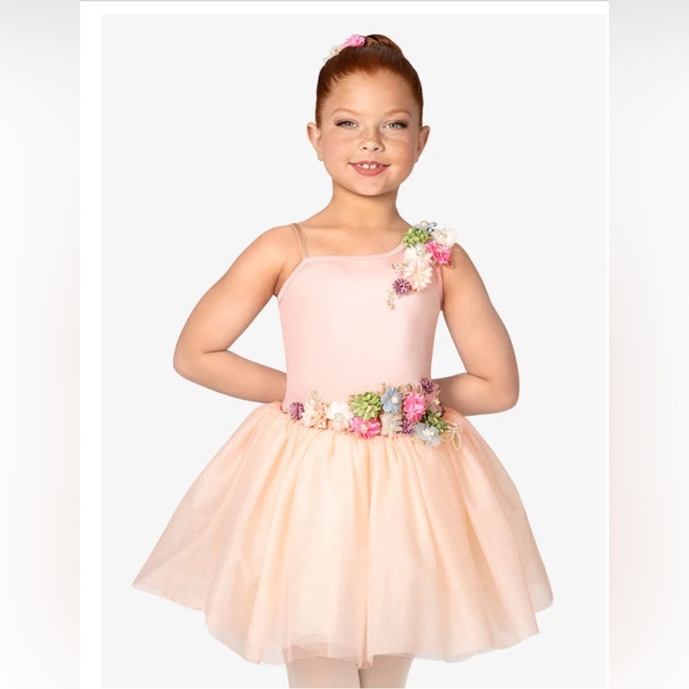 NEW! GRACIE Girls Wildflower Ballet Tutu costume, pink floral dance outfit